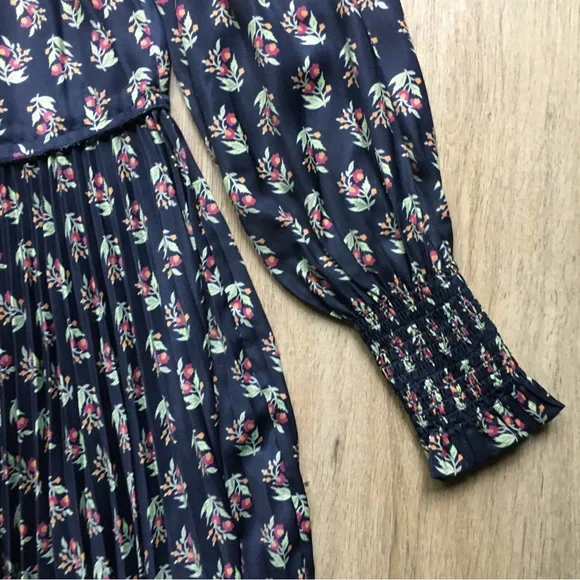 NWT Rebecca Taylor Zia Fleur Pleated Maxi Dress - Picture 12 of 16